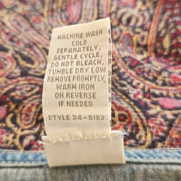 J. Jill Blue Vintage Boho Hippie Denim  Patched Skirt - Picture 5 of 10